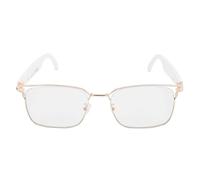 Cocoarm Smart BT Sunglasses, PC TAC UV400 BT Glasses with 4 Speakers Mic 5.4 8H Playtime, Open Ear Audio for Men Women Driving Fishing Sports Outdoor (White and Gold)