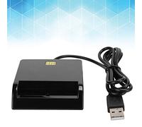 Cocoarm Smart Card Reader, Black for and | USB Contact Chip Card Adapter, SIM Memory Card Slot, ABS Construction, CAC Government ID, Digital Banking Payment