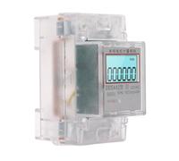 Cocoarm Smart Energy Meter, LCD Energy Meter Single Phase 2P 5A to 60A AC, Microelectronics Design, Backlit Display, DIN Rail Mount for Home Power Usage Monitoring (Resettable)