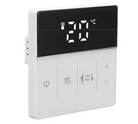 Cocoarm Smart Thermostat, ABS Touch Screen Programmable Thermostat, App Voice Control, 41 to 95°F Default Range, ±0.5°C Accuracy, for Home Wall Hung Boiler Heating (Black White)