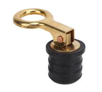 Cocoarm Snap Handle Drain Plug Brass and Rubber Boat Drain Plug Twist Adjustable Watertight Seal Easy Install for Boat Yacht Livewell Bilge Transom (1.2inch)