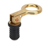 Cocoarm Snap Handle Drain Plug Brass and Rubber Twist Design Boat Drain Plug Adjustable Watertight Seal for Yacht Ship Livewell Bilge Transom Use (0.6inch)
