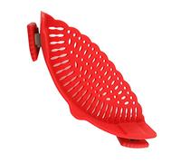 Cocoarm Snap N Strain Pot Strainer Silicone Clip On Strainer for Pots 8.7 X 3.1 X 2.4 in Fine Drain Holes Buckle Clip Filters Water and Oil for Pasta Vegetables Fruit (Kitchen Gadget)