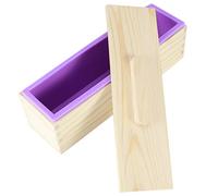 Cocoarm Soap Cutter Mold Wood and Silicone Adjustable Wire Soap Cutting Tool with Scale Marks Purple for Handmade Candle Cake Bread DIY Makers (#1)