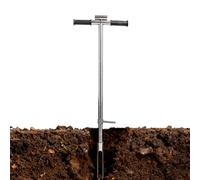 Cocoarm Soil Sampler Probe 105cm Stainless Steel T Handle with Foot Pedal for Lawn Garden and Farm Soil Sampling