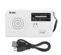 Cocoarm Solar Emergency Radio Hand Crank Dynamo with AM/FM NOAA Weather Band 1LED Light Mobile Phone Charging for Outdoor Camping Survival (White)