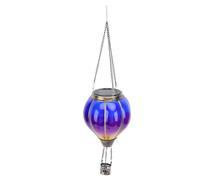 Cocoarm Solar Fire Balloon Lantern Metal Fire Balloon Lantern with Warm Light 15 X 52 Cm Hanging Solar Design Auto On Off for Patio Yard Garden Pathway Porch Decor (Style I)