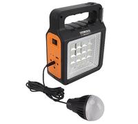 Cocoarm Solar Power Bank 6000mAh, Bright Headlight Panel Light with 3 Bulbs Portable Handle Solar Generator, 1463g Solar Battery Bank for Camping Travel Outdoor