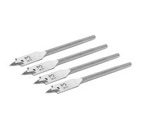 Cocoarm Spade Drill Bit Set High Carbon Steel Paddle Flat Bits 4 Pcs 13mm Woodworking Spade Drill Bit with Accurate Positioning Round Holes for Woodworkers