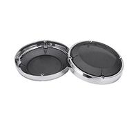 Cocoarm Speaker Grill Speaker Cover ABS Metal Mesh 6.5in Saddlebag Lid Replacement Rust Resistant Finish Easy Install for Touring Glide 1983 to 2020 Riders (Electroplated Silver)