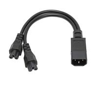 Cocoarm Splitter Power Plug Cord, Premium PVC IEC320 C14 to Dual C5, 10A Power Sharing for Electronics and Laptop Adapters