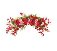 Cocoarm Spring Garland Door Decoration Artificial Peony Flowers 75cm Multicolor Silk Cloth with Iron Wire for Wedding Arch Mirror Front Flower Chair Back Flower Room Pendant (3)
