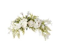 Cocoarm Spring Garland Door Decoration Artificial Peony Flowers 75cm Multicolor Silk Cloth with Iron Wire for Wedding Arch Mirror Front Flower Chair Back Flower Room Pendant (2)