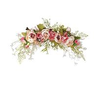 Cocoarm Spring Garland Door Decoration Artificial Peony Flowers 75cm Multicolor Silk Cloth with Iron Wire for Wedding Arch Mirror Front Flower Chair Back Flower Room Pendant (1)