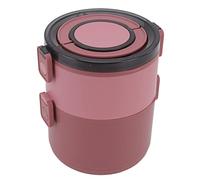Cocoarm Stackable Lunch Box, 1600ml Adult Box, Food Grade Plastic 2 Tier Design, Leakproof Lid, Microwave Reheating, Heat Preservation for Office School Travel (West Asia Red)