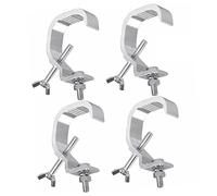 Cocoarm Stage Light Clamp, Heavy Duty Cast Aluminum Moving Head Light Hook Kit with Anti Slip Teeth Design, for DJ Bars Theaters 30 to 52mm Tube
