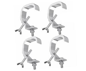 Cocoarm Stage Light Clamp, Heavy Duty Cast Aluminum Moving Head Light Hook Kit with Anti Slip Teeth Design, for DJ Bars Theaters 30 to 52mm Tube