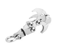 Cocoarm Stainless Steel Climbing Claw, Foldable Grappling Hook with 4 Claw Hooks, Lightweight Durable Survival Tool for Mountaineering and Camping
