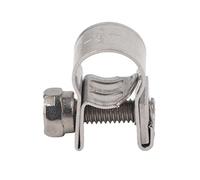 Cocoarm Stainless Steel Mini Hose Clamp, 304 Screw Hose Clamp Set, Polished Silver Clip, Rust Resistant Resistant High Hardness, for Auto Petrochemical Pharmaceutical Use (7-9mm)