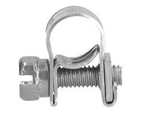 Cocoarm Stainless Steel Mini Hose Clamp, 304 Screw Hose Clamp Set, Polished Silver Clip, Rust Resistant Resistant High Hardness, for Auto Petrochemical Pharmaceutical Use (8-10mm)