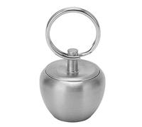 Cocoarm Stainless Steel Mini Pill Case Keychain Pendant Small Portable Medicine Container with Secure Clip-on for Pills Buddhist Scriptures Cinnabar