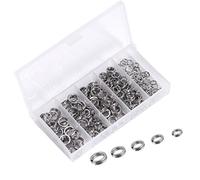 Cocoarm Stainless steel split ring, stainless steel snap rings, strong split ring with 5 different sizes for fishing for fresh water and salt water (200 pieces/box)