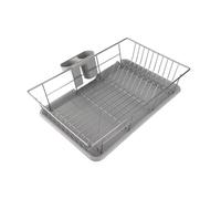 Cocoarm Steel Dish Drying Rack, Drainer with Drip Tray, Chopstick Holder, 18.9 x 11.8 x 4.3 inches, Countertop Mount, For Dishware