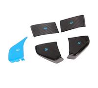 Cocoarm Steering Wheel Button Cover, ABS Carbon Fiber, Trim Stickers for C8 2020 to Present, Protects Buttons, Easy Installation (Blue)