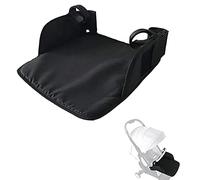 Cocoarm Stroller Foot Rest, Oxford Cloth Stroller Extension Foot Rest 35x30x4cm, Easy Hook and Loop Install, Extends Seat, Fits 30 to 33cm Front Armrest Strollers for Babies (Black)