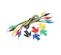 Cocoarm Test Leads Set Brass Banana Plug to Clip Test Leads Kit 4mm Electrical Testing Wire for Multimeter Circuit Tester Repair Bench Testing