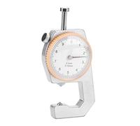 Cocoarm Thickness Gauge, Portable Thickness Gauge Aluminum Alloy 0 to 10mm Clear Dial with Flat Cone Curved Tips for Jewelry Leather Paper Board Wall Steel Measurement (Pointed Toe: 5.4 X 4. X