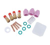 Cocoarm TIG Welding Accessory Kit ABS TIG Collet Gas Lens Nozzle Set 17Pcs for WP 17 18 26 Welding Gun Air and Water Cooled Easy Storage Accurate