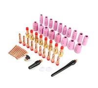 Cocoarm TIG Welding Nozzle Set Ceramic and Copper Welding Nozzle 51Pcs for WP 17 18 26 Torches Gas Lens Collet Body Collet Back Cap Kit for Torch Repair and Replacement
