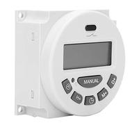 Cocoarm Time Switch LCD Digital Time Relay Plastic Electronic Timer 16 On Off Programs 1 Minute to 168 Hours Power Failure Memory for Broadcasting Equipment Computers