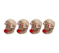 Cocoarm Tire Valve Caps Skull Style, ABS and Copper Valve Stem Caps 4PCS with Rubber Seal, Rustproof Dust Cover Universal Fit for Cars Bikes SUVs Trucks Motorcycles (Red)