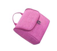 Cocoarm Toiletry Bag Oxford Cloth Travel Toiletry Bag 22 X 21.5 X 11cm Hanging Storage Large Capacity Portable Handheld for Travel Vacation Business Trip Bathroom Use (Rosy Red)