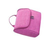 Cocoarm Toiletry Bag Travel Toiletry Bag Oxford Cloth 22 X 21.5 X 11cm Hanging Hook Large Capacity Portable Storage for Travel Vacation Business Trip Bathroom Use (Rosy Red)