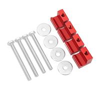 Cocoarm Tool Box J Hook Mounting Kit Aluminum and 304 Stainless Steel Tool Box Tie Down 4PCS No Drill Crossover Clamps for Pickup Truck Cross Bed Toolbox Installation (Red)