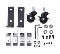 Cocoarm Toolbox Front Wheels Kit, Dual Wheel Brake, 200lb Load | Metal Caster, 360 Degree Rotation, Garage and RV Use, Packout Replacement, Cushioned Rolling, Brake Lock