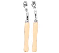 Cocoarm Tracing Wheel, 2pcs Strong Clamping Force DIY Tracing Wheel Sewing Tool with Stainless Steel Roller and Wood Handle Pounce Wheel for Cloth Paper Punching Perforating Aligning