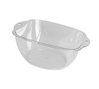 Cocoarm Transparent Plastic Washbasin PET Clear Face Basin Thickened Multipurpose Wash Basin Visible Water Level Easy Clean for Home Dormitory Travel Face Foot Laundry Use (L)