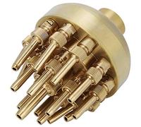 Cocoarm Triple Tiered Fountain Nozzle, Sparkling Streams, Adjustable Angles, Copper Material, Easy Installation, Landscape Design Sprinkler with Stable Patterns, Ideal for Ponds and