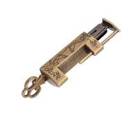 Cocoarm Unique Design, Vintage Padlock, Engraved Birds & Flowers for Jewelry Box, Small Cabinets, Drawers, with Symbolic Meaning to Nature and Life (Magpie Bronze)