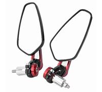 Cocoarm Universal Motorcycle 7/8 22mm Bar End Rear View Mirrors, Aluminum Alloy 360 Degree Adjustable Clear Optic Glass, with Matching Bolts for Easy Installation (Red)