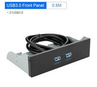 Cocoarm USB 3.0 Front Panel, 2 Port Drive Bay Adapter | Hot-Swap Plug and Play, 80cm Cable Length, Sturdy Metal Housing, Desktop Computer Upgrade