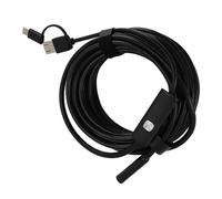 Cocoarm USB Endoscope Camera, 1200P USB C Borescope with 8mm IP68 Probe 5m Semi Rigid Cable Adjustable LED Lights for Plumbing HVAC Auto Repair Wall Inspection
