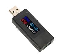 Cocoarm USB Tester, Color Screen USB Tester ABS Power Meter 6 in 1 DC 4V to 30V 0 to 6.5A with IPS Display Real Time Readings for Chargers Power Banks Phones Tablets