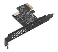 Cocoarm USB3.2 PCI E Riser Card with Ceramic Capacitors & Auto Recovery USB3.2 GEN1 5Gbps TYPE C Adapter for XP 7 8 10 11 Fast Transmission 5Gbps (Black)