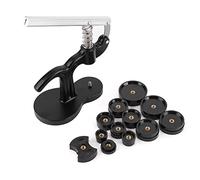 Cocoarm Watch Case Press, 13Pcs Watch Press Set Watch Back Case Closer Professional Watchmaker Press Repair Tool Kit with 12 Fitting Dies for Watch Back Remover Closer Repair and Battery Changing