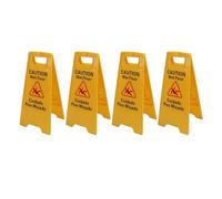 Cocoarm Wet Floor Sign, 12 Pack Foldable Caution Wet Floor Sign, Engineering Plastic Double Sided A Frame with English Spanish Text for Restaurant Store Office Indoor Outdoor